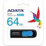 Изображение USB Flash 64Gb A-DATA UV128 Black-Blue USB3.2 (AUV128-64G-RBE) #3 Фото USB Flash 64Gb A-DATA UV128 Black-Blue USB3.2 (AUV128-64G-RBE) #3