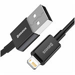 Изображение Кабель Baseus CALYS-A01 Superior USB-A/Lightning 1м Black 2.4A Фото Кабель Baseus CALYS-A01 Superior USB-A/Lightning 1м Black 2.4A