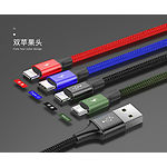Фото Кабель Baseus CA1T4-A01 Black Flash 4-in-1 Fast Charging USB-Micro/2 Lightning/Type-C, 1.2м, 3.5A