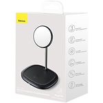 Изображение Беспроводное Wireless ЗУ Baseus WXSW-D01 Swan 2-in-1 Magnetic Bracket + USB-C, 3A 1м, Black Фото Беспроводное Wireless ЗУ Baseus WXSW-D01 Swan 2-in-1 Magnetic Bracket + USB-C, 3A 1м, Black