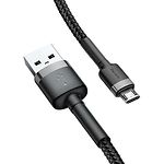 Изображение Кабель Baseus CAMKLF-HG1 Cafule USB/Micro USB, 3м Gray+Black 2A #3 Фото Кабель Baseus CAMKLF-HG1 Cafule USB/Micro USB, 3м Gray+Black 2A #3