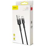 Изображение Кабель Baseus CAMKLF-HG1 Cafule USB/Micro USB, 3м Gray+Black 2A #7 Фото Кабель Baseus CAMKLF-HG1 Cafule USB/Micro USB, 3м Gray+Black 2A #7