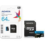 Фото microSD XC 64Gb A-DATA Premier UHS-I A1 Class10 (AUSDX64GUICL10A1-RA1) с SD переходником, R-85Mb/s #1