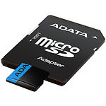 Фото microSD XC 64Gb A-DATA Premier UHS-I A1 Class10 (AUSDX64GUICL10A1-RA1) с SD переходником, R-85Mb/s #2