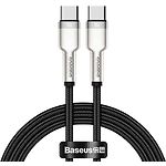 Изображение Кабель Baseus CATJK-D01 Cafule Type-C/Type-C, 2м Black 100W Фото Кабель Baseus CATJK-D01 Cafule Type-C/Type-C, 2м Black 100W