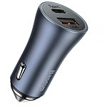 Изображение Автомобильное ЗУ Baseus CCJD-0G Black, USB-A+Type-C, 40W, QC3.0 Фото Автомобильное ЗУ Baseus CCJD-0G Black, USB-A+Type-C, 40W, QC3.0