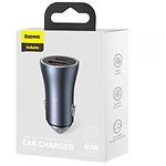 Изображение Автомобильное ЗУ Baseus CCJD-0G Black, USB-A+Type-C, 40W, QC3.0 #3 Фото Автомобильное ЗУ Baseus CCJD-0G Black, USB-A+Type-C, 40W, QC3.0 #3
