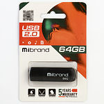 Фото USB Flash 64Gb Mibrand Mink Black (MI2.0/MI64P4B) #1