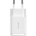 Изображение Сетевое ЗУ Baseus CCXJ010202 White, 2*USB-A, 10W Фото Сетевое ЗУ Baseus CCXJ010202 White, 2*USB-A, 10W