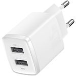 Изображение Сетевое ЗУ Baseus CCXJ010202 White, 2*USB-A, 10W #2 Фото Сетевое ЗУ Baseus CCXJ010202 White, 2*USB-A, 10W #2
