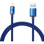 Кабель Baseus CAJY000003 Crystal Shine Fast Charging Data Cable USB-Lightning, 1.2м, Blue, 2.4A - фото