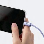 Изображение Кабель Baseus CAJY000005 Crystal Shine Fast Charging Data Cable USB/Lightning, 1.2м, Purple, 2.4A #5 Фото Кабель Baseus CAJY000005 Crystal Shine Fast Charging Data Cable USB/Lightning, 1.2м, Purple, 2.4A #5