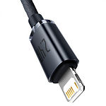 Фото Кабель Baseus CAJY000101 Crystal Shine Fast Charging Data Cable USB/Lightning, 2м, Black, 2.4A #2