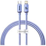 фото Кабель Baseus CAJY000205 Crystal Shine Fast Charging Data Cable Type-C/Lightning, 1.2м, Purple, 20W