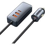 Изображение Автомобильное ЗУ Baseus CCBT-A0G Gray 2*USB+2*Type-C, Fast Charge, 120W #1 Фото Автомобильное ЗУ Baseus CCBT-A0G Gray 2*USB+2*Type-C, Fast Charge, 120W #1