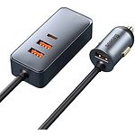 Изображение Автомобильное ЗУ Baseus CCBT-B0G Gray 3*USB+Type-C, Fast Charge, 120W Фото Автомобильное ЗУ Baseus CCBT-B0G Gray 3*USB+Type-C, Fast Charge, 120W