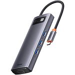 ХАБ Baseus CAHUB-CW0G USB3.1 Type-C --> HDMI +3 * USB3.0 + Type-C PD + RJ-45 Ethernet - фото