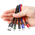 Зображення Кабель Baseus CA1T4-B01 Black Rapid 4-in-1 Fast Charging USB-Micro/2 Lightning/Type-C, 1.2м, 3.5A #3 Фото Кабель Baseus CA1T4-B01 Black Rapid 4-in-1 Fast Charging USB-Micro/2 Lightning/Type-C, 1.2м, 3.5A #3