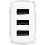 Изображение Сетевое ЗУ Baseus CCXJ020102 White, 3*USB-A, 17W #3 Фото Сетевое ЗУ Baseus CCXJ020102 White, 3*USB-A, 17W #3