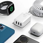 Изображение Сетевое ЗУ Baseus CCXJ020102 White, 3*USB-A, 17W #4 Фото Сетевое ЗУ Baseus CCXJ020102 White, 3*USB-A, 17W #4