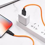 Изображение Кабель HOCO X21 Plus Black-Orange (6931474711854) USB/Lightning, 1м, 2.4A, silicone #2 Фото Кабель HOCO X21 Plus Black-Orange (6931474711854) USB/Lightning, 1м, 2.4A, silicone #2