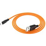 Изображение Кабель HOCO X21 Plus Black-Orange (6931474711854) USB/Lightning, 1м, 2.4A, silicone #3 Фото Кабель HOCO X21 Plus Black-Orange (6931474711854) USB/Lightning, 1м, 2.4A, silicone #3