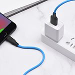 Изображение Кабель HOCO X21 Plus Black-Blue (6931474711885) USB/Micro-USB, 1м, 2.4A, silicone #3 Фото Кабель HOCO X21 Plus Black-Blue (6931474711885) USB/Micro-USB, 1м, 2.4A, silicone #3