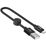 Изображение Кабель HOCO X35 Black (6931474707413) USB/Lightning, 0.25м, 2.4A, nylon+aluminum Фото Кабель HOCO X35 Black (6931474707413) USB/Lightning, 0.25м, 2.4A, nylon+aluminum