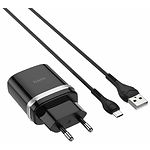 Изображение Сетевое ЗУ Hoco C12Q Black (6931474716279) , 1*USB-A, QC, 3А + Cable micro-USB Фото Сетевое ЗУ Hoco C12Q Black (6931474716279) , 1*USB-A, QC, 3А + Cable micro-USB