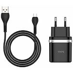 Изображение Сетевое ЗУ Hoco C12Q Black (6931474716279) , 1*USB-A, QC, 3А + Cable micro-USB #2 Фото Сетевое ЗУ Hoco C12Q Black (6931474716279) , 1*USB-A, QC, 3А + Cable micro-USB #2
