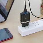 Изображение Сетевое ЗУ Hoco C12Q Black (6931474716279) , 1*USB-A, QC, 3А + Cable micro-USB #3 Фото Сетевое ЗУ Hoco C12Q Black (6931474716279) , 1*USB-A, QC, 3А + Cable micro-USB #3