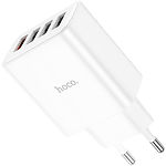 Изображение Сетевое ЗУ Hoco C102A Fuerza White (6931474777713) ,4*USB-A ,QC,28W #3 Фото Сетевое ЗУ Hoco C102A Fuerza White (6931474777713) ,4*USB-A ,QC,28W #3