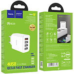 Изображение Сетевое ЗУ Hoco C102A Fuerza White (6931474777713) ,4*USB-A ,QC,28W #6 Фото Сетевое ЗУ Hoco C102A Fuerza White (6931474777713) ,4*USB-A ,QC,28W #6