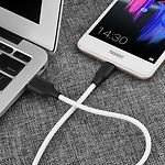 Фото Кабель HOCO X21 Black-White (6957531071389) USB/Micro-USB, 1м, 2A, silicone+TPE #1