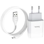 Изображение Сетевое ЗУ Hoco C73A Glorious dual White (6931474713063) ,2*USB-A, 2.4А + Cable micro-USB #3 Фото Сетевое ЗУ Hoco C73A Glorious dual White (6931474713063) ,2*USB-A, 2.4А + Cable micro-USB #3