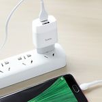 Изображение Сетевое ЗУ Hoco C73A Glorious dual White (6931474713063) ,2*USB-A, 2.4А + Cable micro-USB #4 Фото Сетевое ЗУ Hoco C73A Glorious dual White (6931474713063) ,2*USB-A, 2.4А + Cable micro-USB #4