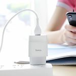 Изображение Сетевое ЗУ Hoco C72A Glorious single White (6931474713001) ,1*USB-A,2.1А +Cable micro-USB #4 Фото Сетевое ЗУ Hoco C72A Glorious single White (6931474713001) ,1*USB-A,2.1А +Cable micro-USB #4