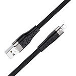 Изображение Кабель HOCO X53 Black (6931474738059) USB/Lightning, 1м, 2.4A, silicone+aluminum Фото Кабель HOCO X53 Black (6931474738059) USB/Lightning, 1м, 2.4A, silicone+aluminum