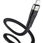 Изображение Кабель HOCO X53 Black (6931474738059) USB/Lightning, 1м, 2.4A, silicone+aluminum #3 Фото Кабель HOCO X53 Black (6931474738059) USB/Lightning, 1м, 2.4A, silicone+aluminum #3