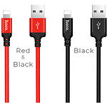 Изображение Кабель HOCO X14 Black (6957531062882) USB/Lightning, 2м, 2A, nylon+aluminum #1 Фото Кабель HOCO X14 Black (6957531062882) USB/Lightning, 2м, 2A, nylon+aluminum #1