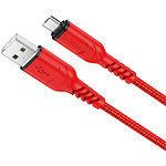 Изображение Кабель HOCO X59 Red (6931474744906) USB/Micro-USB, 1м, 2.4A, nylon+TPE Фото Кабель HOCO X59 Red (6931474744906) USB/Micro-USB, 1м, 2.4A, nylon+TPE