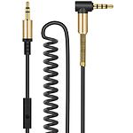 Кабель HOCO UPA02 Black (6957531025689) Аудио 3,5mm 4pin джек/3,5mm джек + microphone ,2м,AUX - фото