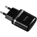 Фото Сетевое ЗУ Hoco C12 Smart dual Black (6957531064114) , 2*USB-A, 2.4А + Cable micro-USB #1