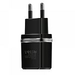 Фото Сетевое ЗУ Hoco C12 Smart dual Black (6957531064114) , 2*USB-A, 2.4А + Cable micro-USB #2