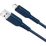 Изображение Кабель HOCO X59 Blue (6931474744883) USB/Lightning, 1м, 2.4A, nylon+TPE Фото Кабель HOCO X59 Blue (6931474744883) USB/Lightning, 1м, 2.4A, nylon+TPE
