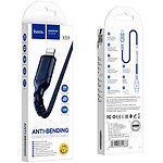 Изображение Кабель HOCO X59 Blue (6931474744883) USB/Lightning, 1м, 2.4A, nylon+TPE #3 Фото Кабель HOCO X59 Blue (6931474744883) USB/Lightning, 1м, 2.4A, nylon+TPE #3