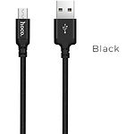 Изображение Кабель HOCO X14 Black (6957531062905) USB/Micro-USB, 2м, 2A, nylon+aluminum Фото Кабель HOCO X14 Black (6957531062905) USB/Micro-USB, 2м, 2A, nylon+aluminum