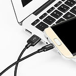 Изображение Кабель HOCO X14 Black (6957531062905) USB/Micro-USB, 2м, 2A, nylon+aluminum #2 Фото Кабель HOCO X14 Black (6957531062905) USB/Micro-USB, 2м, 2A, nylon+aluminum #2