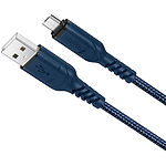 Изображение Кабель HOCO X59 Blue (6931474744913) USB/Micro-USB, 1м, 2.4A, nylon+TPE Фото Кабель HOCO X59 Blue (6931474744913) USB/Micro-USB, 1м, 2.4A, nylon+TPE