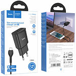Изображение Сетевое ЗУ Hoco C88A Star round dual Black (6931474749529) ,2*USB-A,2.4А +Cable micro-USB #2 Фото Сетевое ЗУ Hoco C88A Star round dual Black (6931474749529) ,2*USB-A,2.4А +Cable micro-USB #2